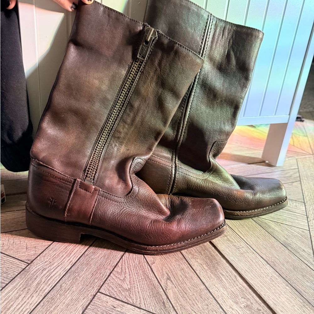 Frye Heath Brown Leather Boots